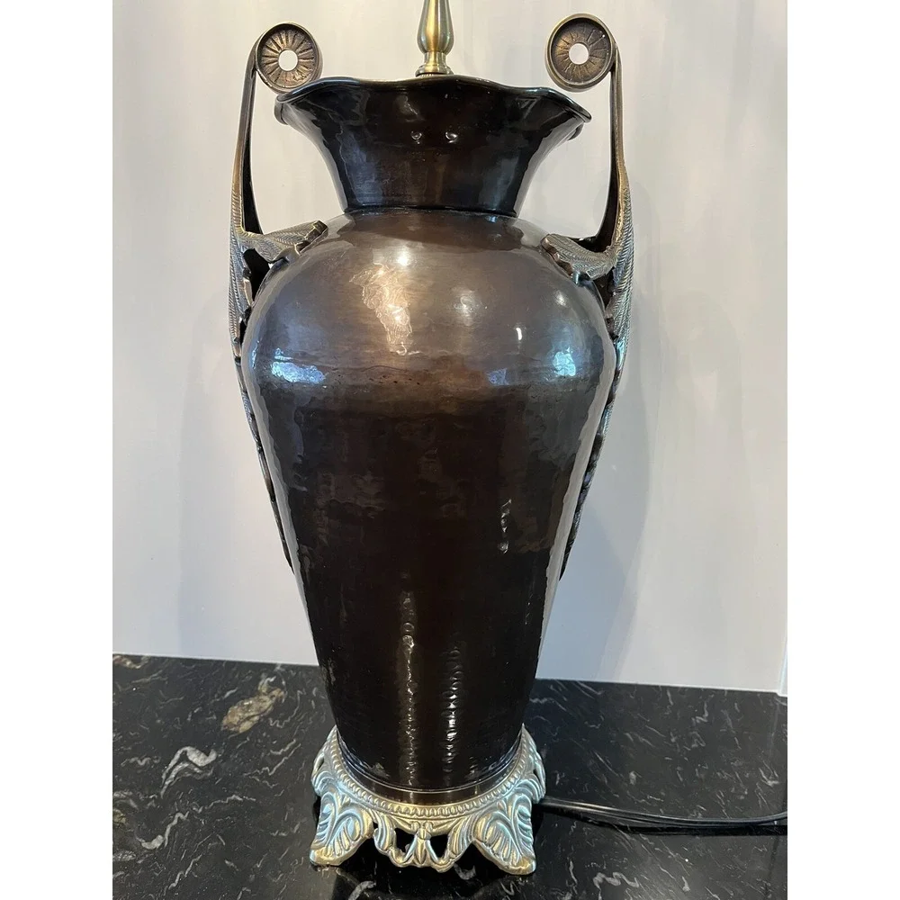 Stunning Vintage Wildwood Urn Large Metal Table Lamp 35.5